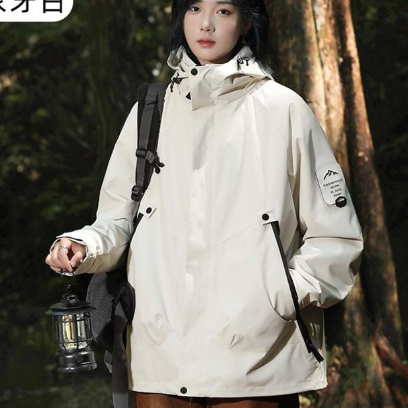 Men's Rain Jacket Lightweight Windbreaker with Hooded Water Resistant Outdoor Raincoat for Hiking Travel Camping