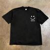 Minimalist Smile Letter Chest Print T-and Kids Tshirt Men Women Cotton Funny Simple Aesthetic Oversized Daily Fashion Short Sleeve Tops
