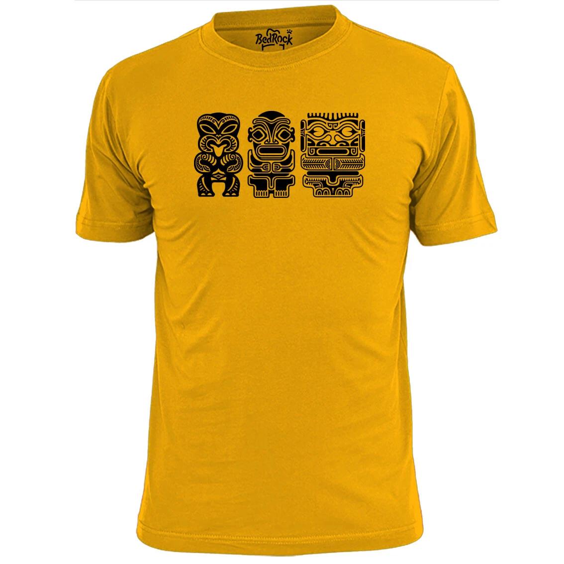 Mens 3 Tribal Figures T shirt Maori Aztec Indian M