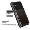 For Samsung Galaxy S26+ Case PC + TPU Dual Layer Back Phone Cover with Card Holder
