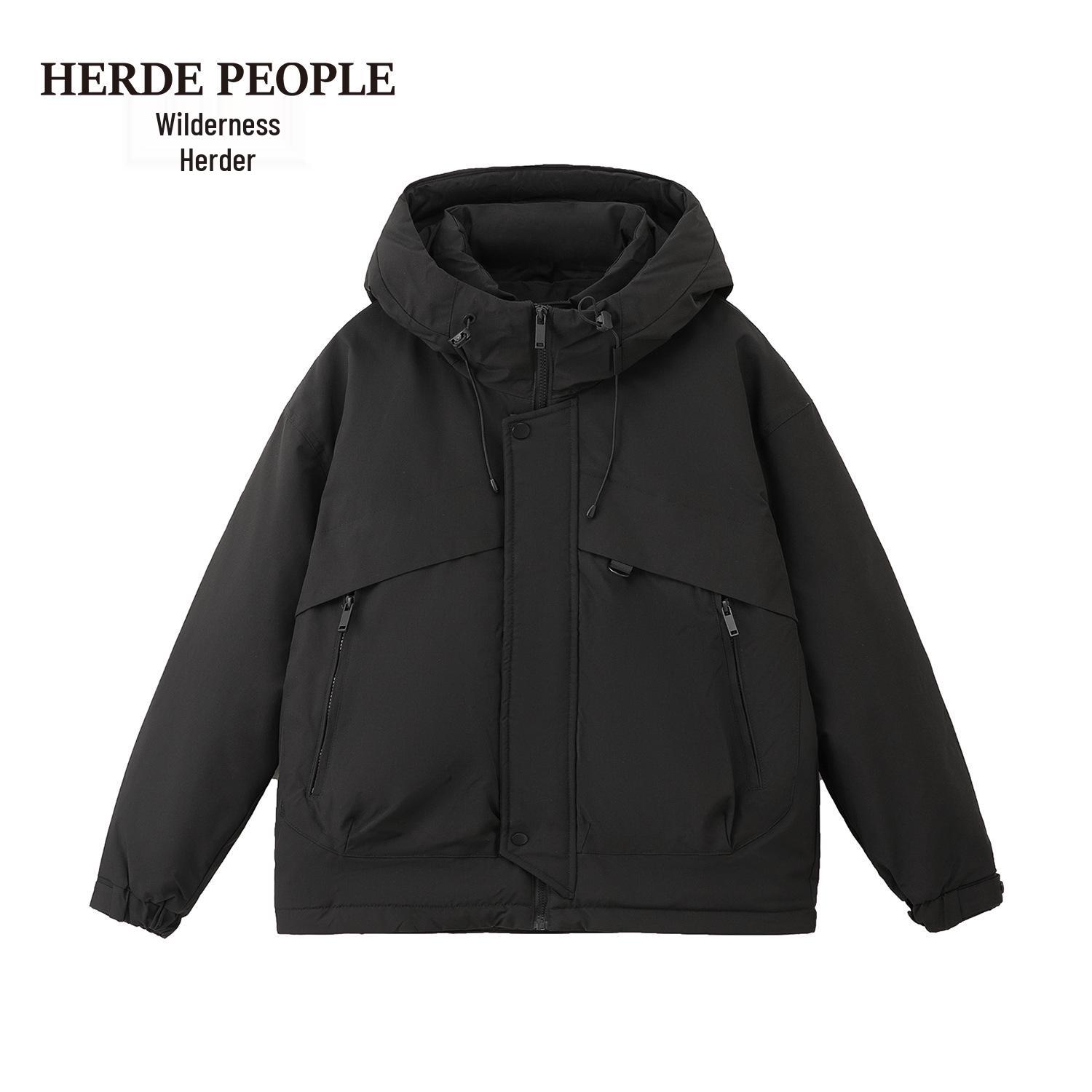 

Мужская и женская универсальная зимняя пуховая куртка-пуховик - Толстая, пушистая, теплая, ветрозащитная и с капюшоном M [120-140 kg] чёрный