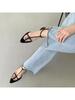 Fashion Female Sandal 2025 Summer Ankle Strap Sale Of Women's Shoes Block Heels Cross Girls Gladiator Buckle New Chunky Pointed Rome Sca