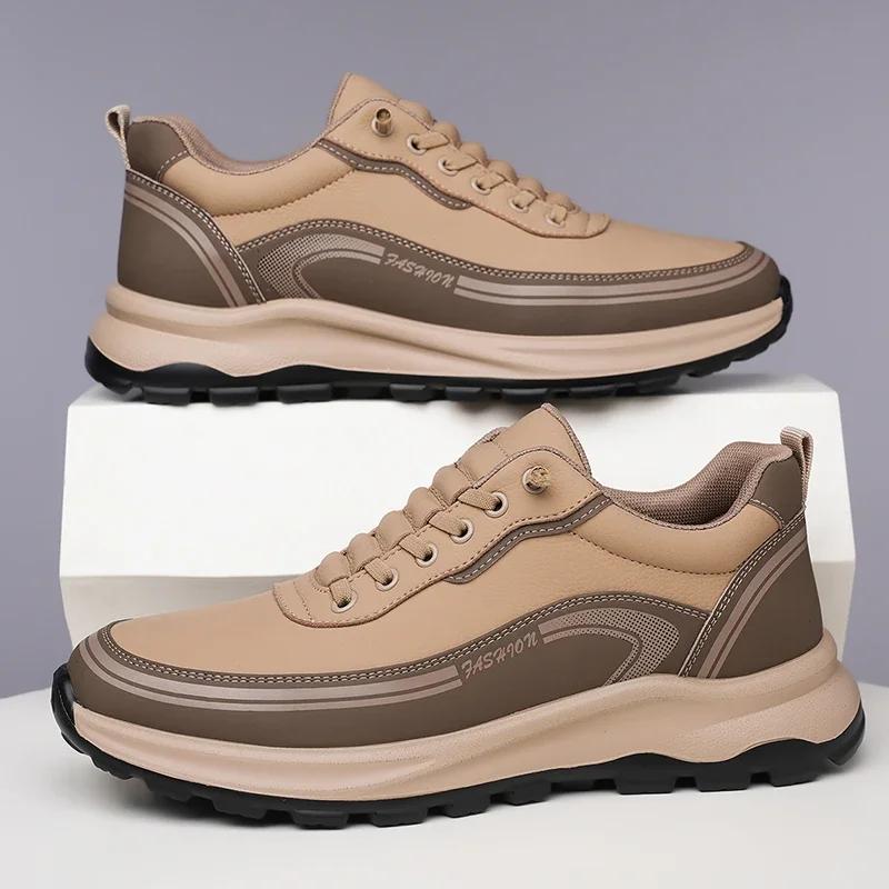 Fashion Leather Casual Shoes Men New Arrival Training Sneakers Durable Mens Sports Footwear Classic Man Athletic Shoes Outdoor Trainers