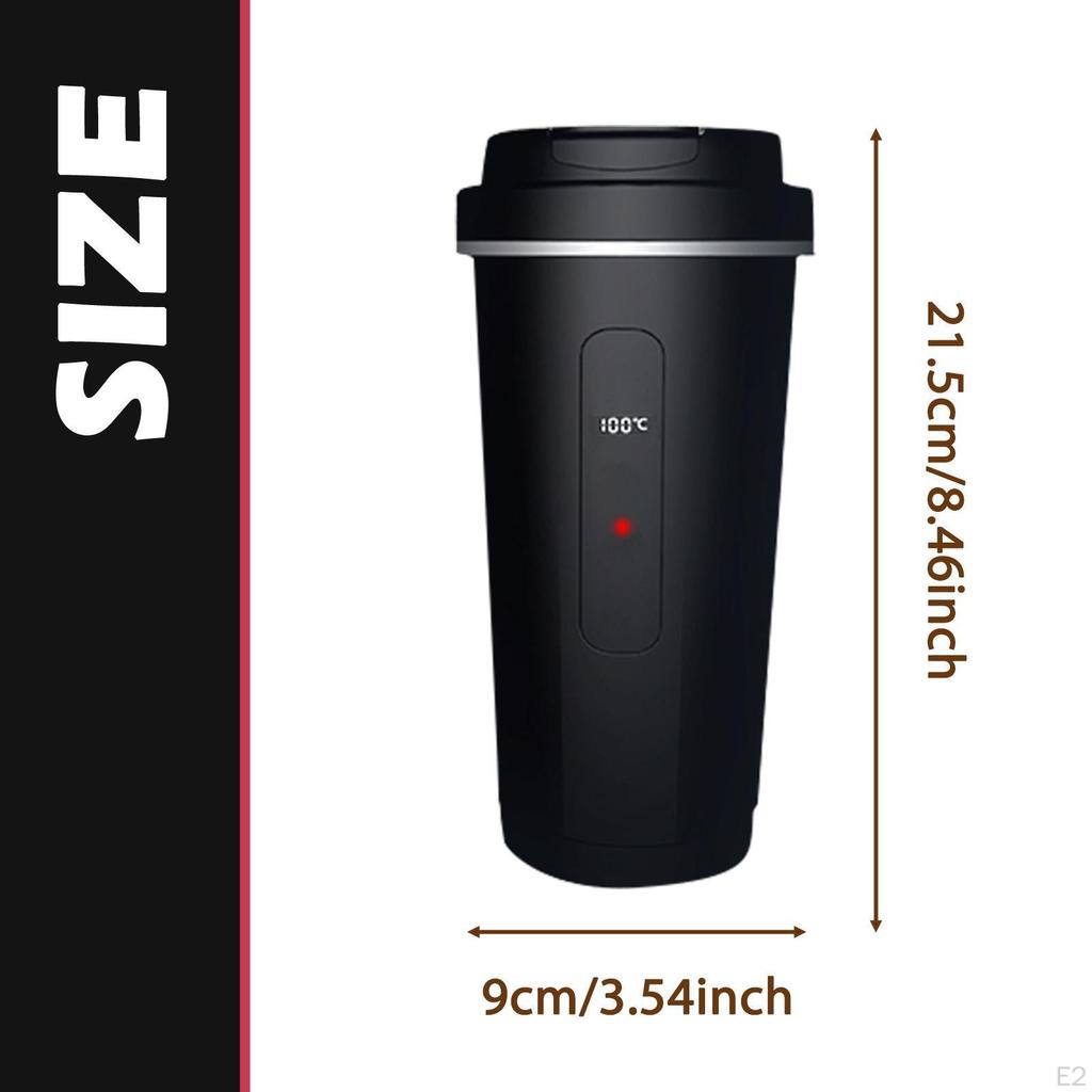 Car Kettle Boiler Electric Heat Water Cup Intelligent Stainless Steel Heated for Work