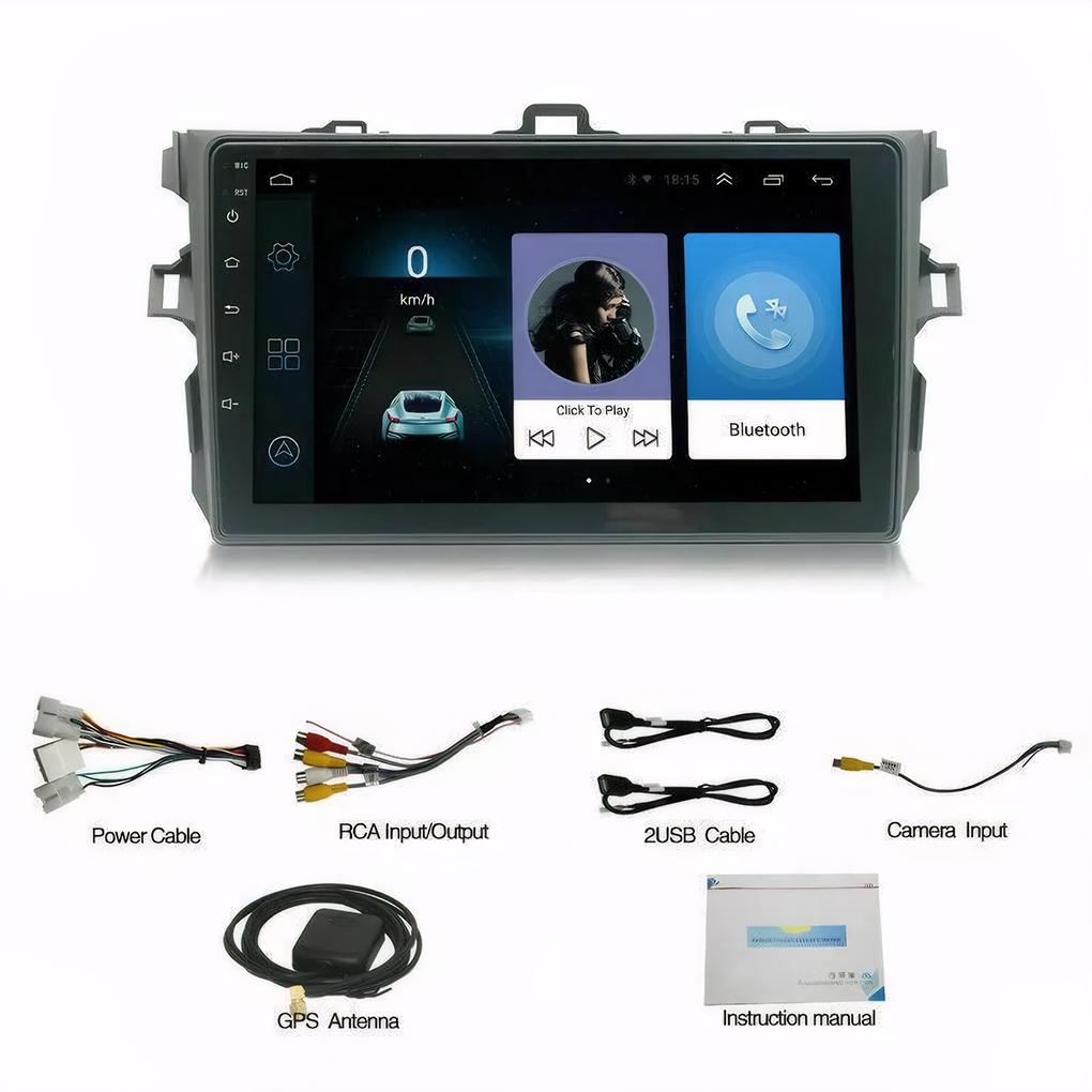 2din Android Car Radio Multimedia Video Player For Toyota Corolla 2009-2013 32G Android 13 Car Stereo Radio GPS Navi BT Carplay