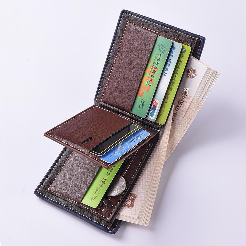 Men's Large Capacity Carbon Fiber Trifold Wallet - Multifunctional Business Card Holder