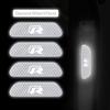 WGLRK1 4Pcs Volkswagen Safety Warning Night Reflection Car Stickers For VW Scirocco GTI Polo Golf CC T5 GTE Passat Variant b6 Jetta