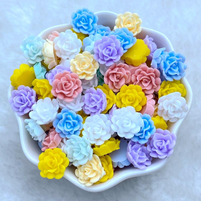 

60Pcs New Cute 11mm Mini Little Flower Series Resin Flatback Ornament Jewelry Making Manicure Hairwear Accessories
