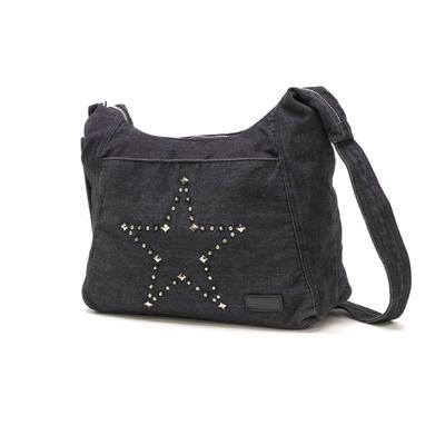 X-girl Studded Denim Shoulder Bag 105252053013 Black One Size