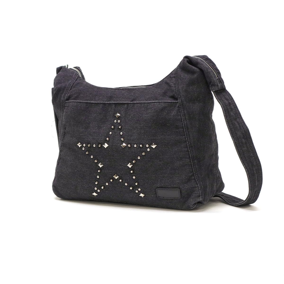 

X-girl Studded Denim Shoulder Bag 105252053013 Black One Size