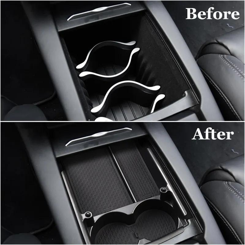 Car Center Console Armrest Storage Box Tray Organizer Anti-Slip Mats Storage Tidying For Tesla MODEL X MODEL S NEW
