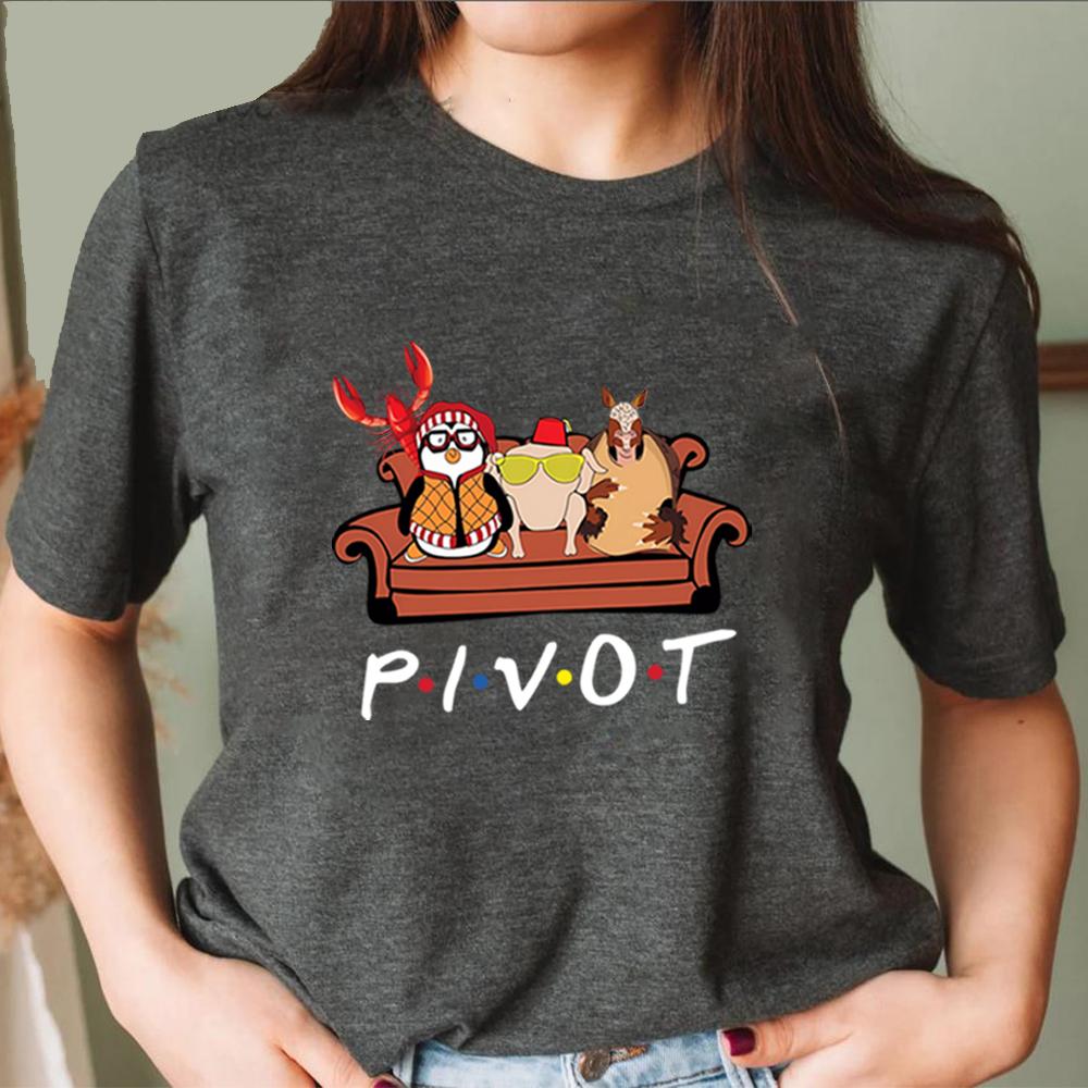2025 Pivot Shut Up T Shirt Friends Gift Shirts Aesthetic TV Show Tshirt Friends Themed Tee Pivot Tees Unisex Short Sleeve Tops