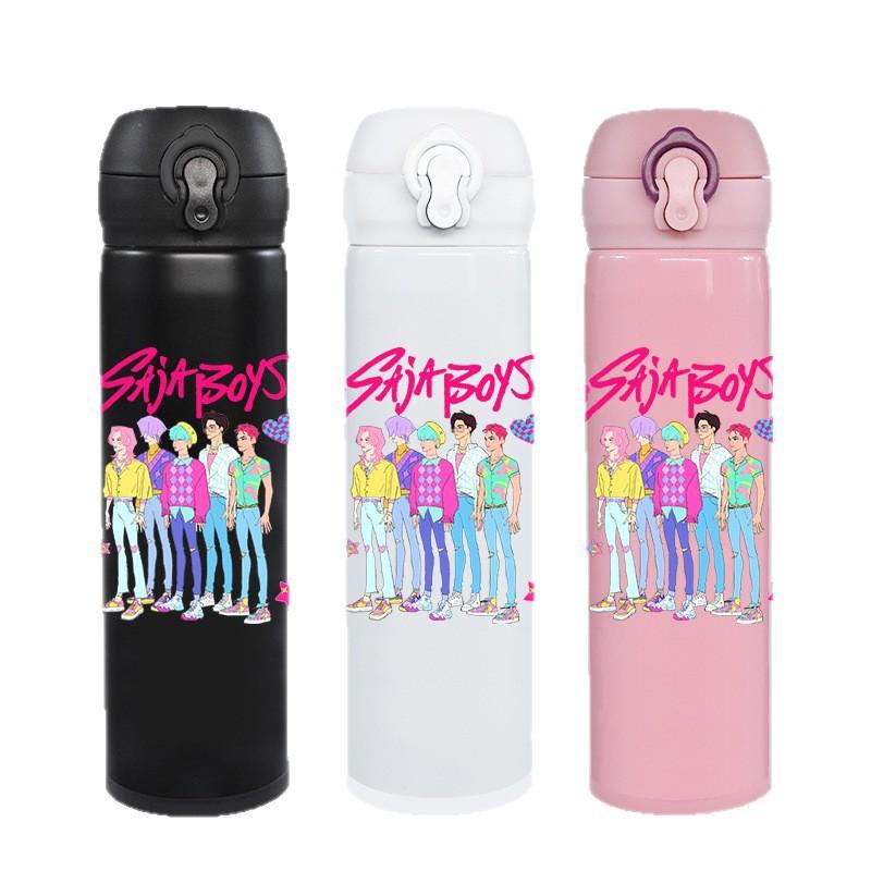 Stainless Steel Bouncing Thermos Cup KPOP Demon Hunter Girl Water Cup Shaga Male Ghost Sports Cup Car