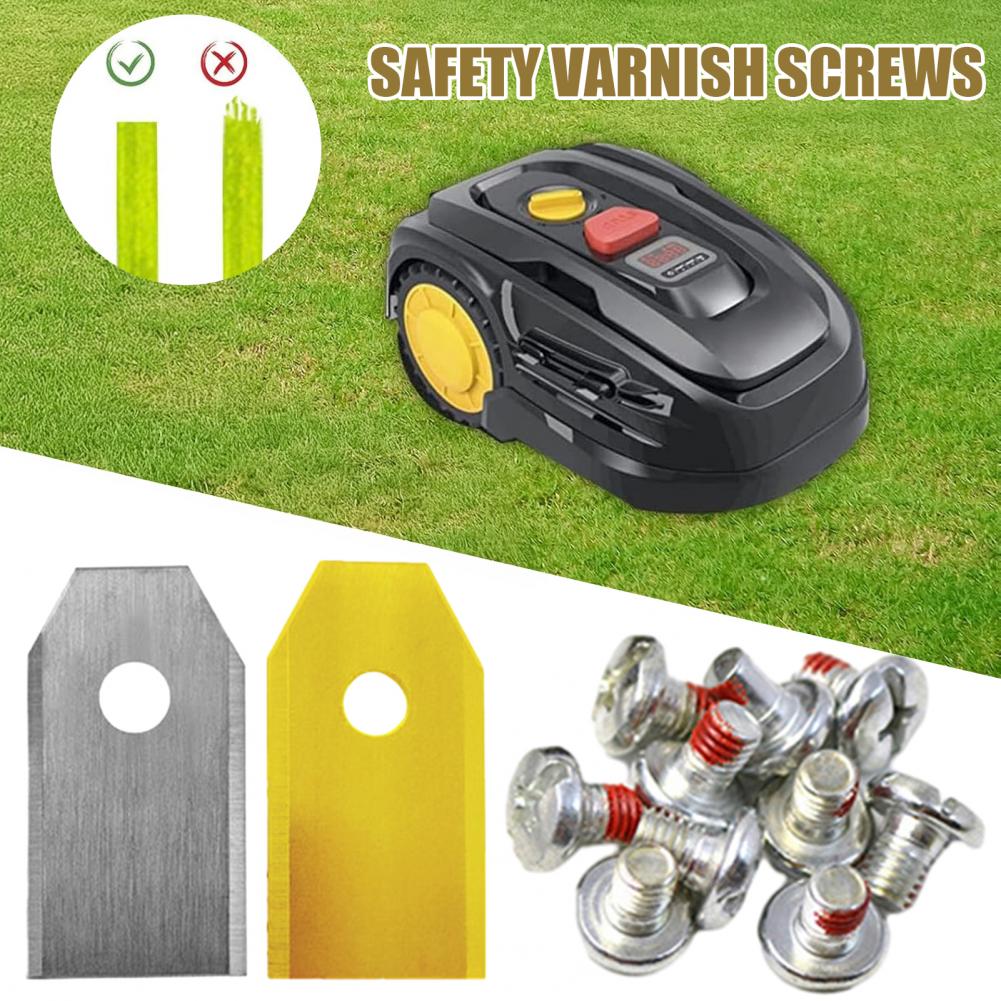 Lawnmower Replacement Blades Lawnmower Blade with Mounting Screws Heavy Duty Universal Robot Lawn Mower Blade for Segway
