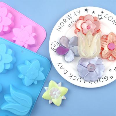 Kinds Flower Silicone Molds Different Flower-shaped Baking Molds Suitable For Soap And Candle Making Cake Chocolate Mould