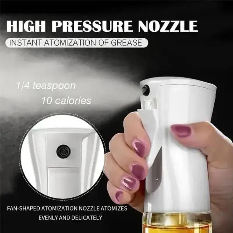 2025 Oil Spray Bottle 200ml High Borosilicate Glass Cooking Oil Dispensers Olive Oil Sprayer Mister for Air Fryer Salad Bakingfor Glass Oil