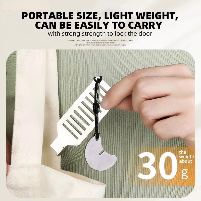 Stainless Steel Portable Door Lock Anti-theft Lock Heavy Duty Security for Home,Hotel,Apartment,College Dorm & Travel