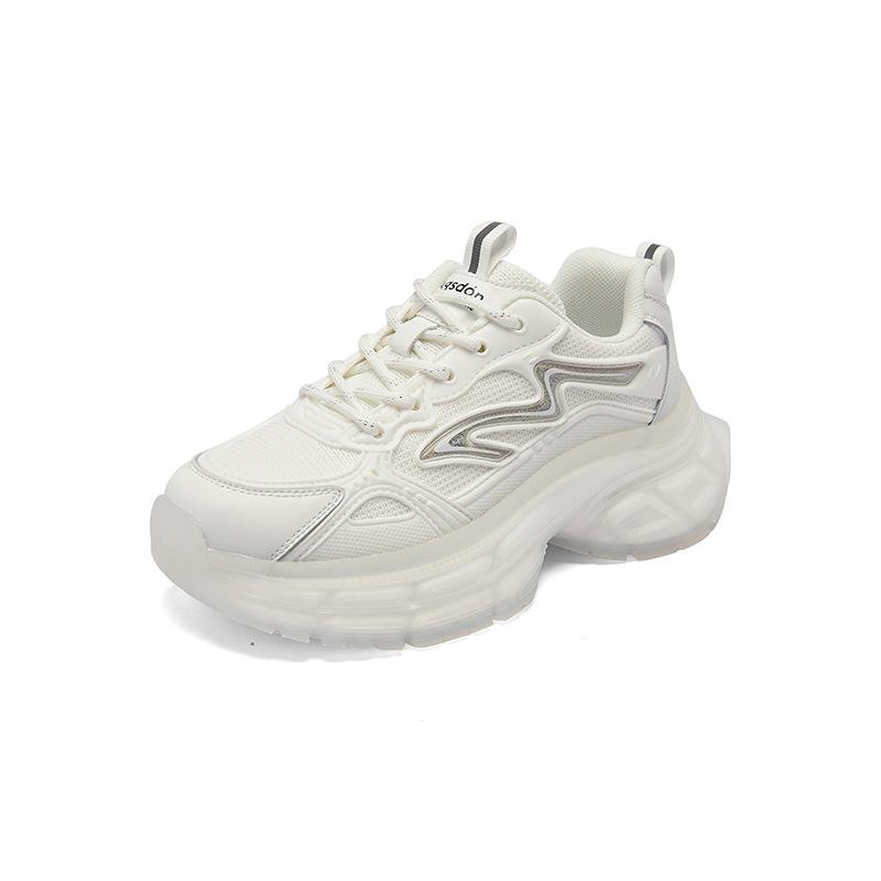 White Dad Shoes New Autumn College Style Mesh Platform Casual Sneakers