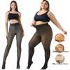 Plus Size 115Kg Thermal Stockings Woman Warm Insulated Tights Sexy Women Pantyhose Fake Stockings Skin Effect Translucent Tights