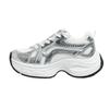 Lightweight and Velvet Warm Silver Dad Shoes for Women's New Winter Thick-soled Heightening Versatile Casual Sports Shoes for Women