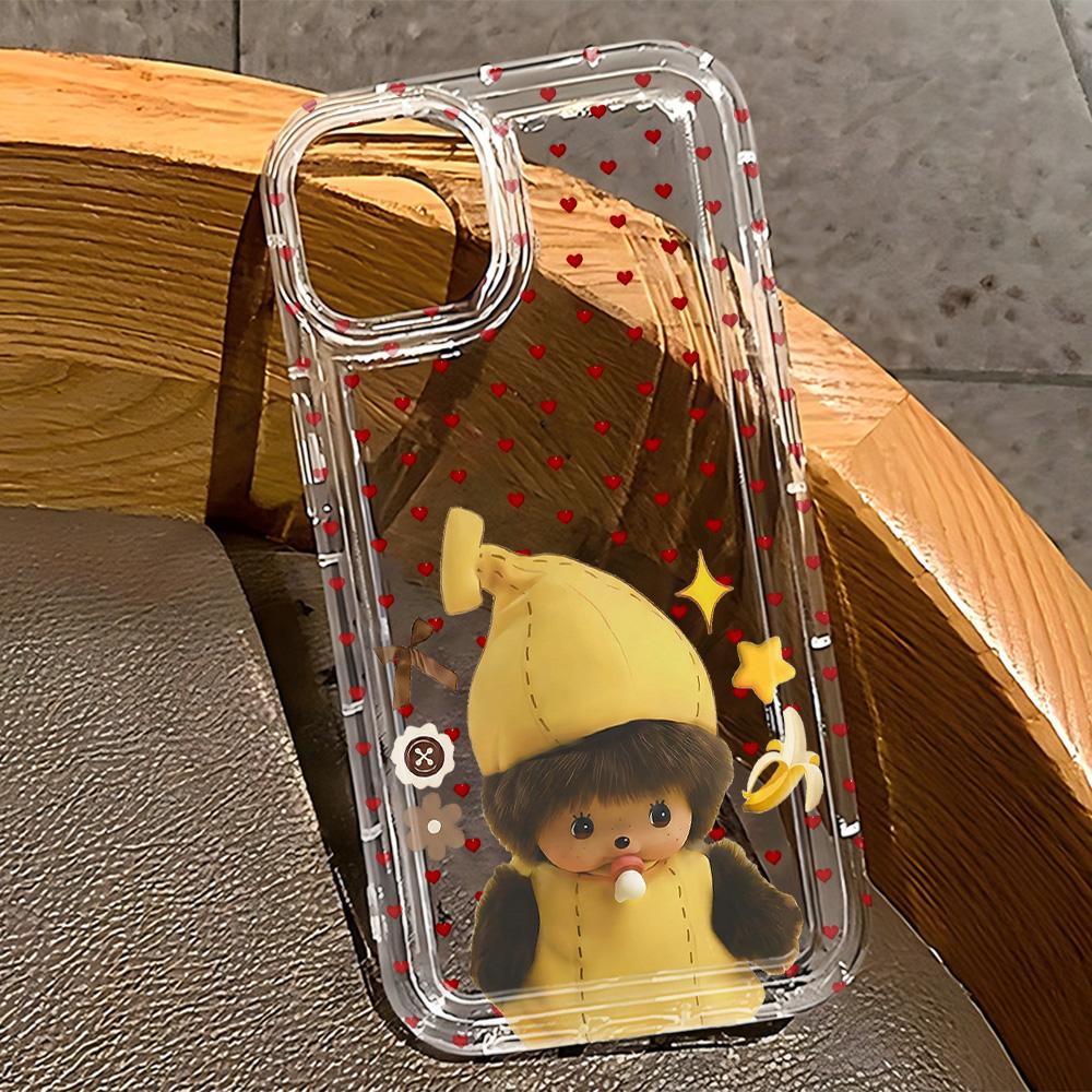 Cute M-Monchhichis Phone Case for Samsung Galaxy S25 S24 S23 S22 S21 S20 S10 Note20 Note10 FE Ultra Plus 4G 5G Clear