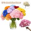 5 Heads Artificial Hydrangea Flower DIY Silk Fake Hydrangea Flowers Beauty Wedding Floral for Wedding and Festival Decoration
