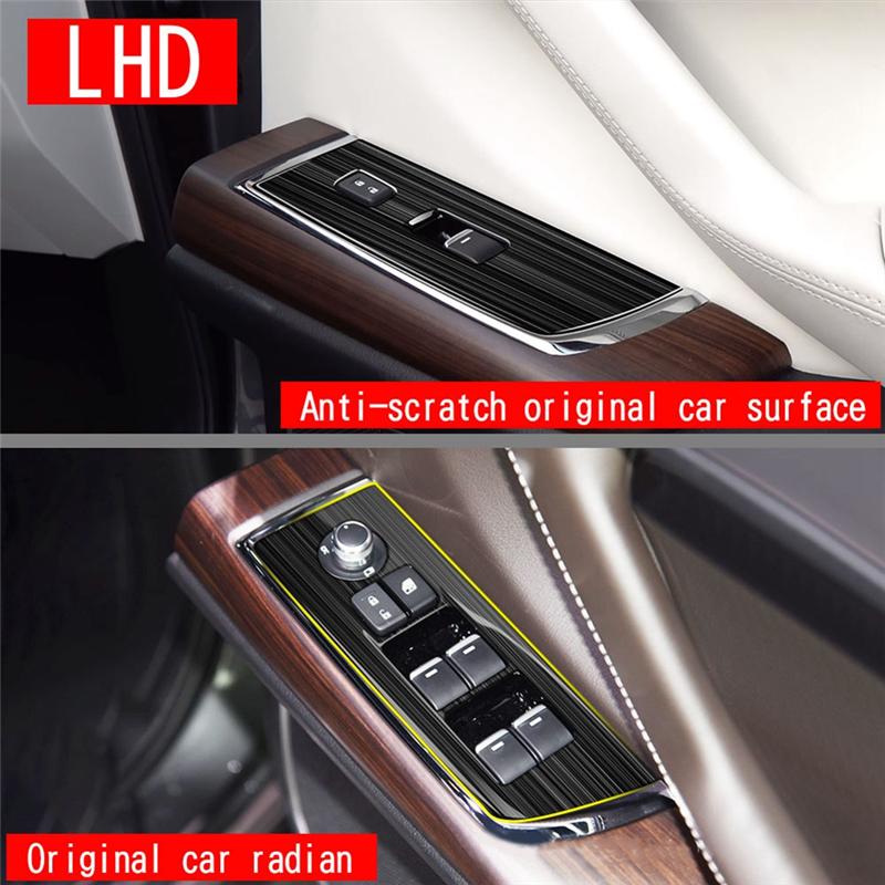 Car Window Glass Lift Button Switch Cover Trim Stainless Steel Door Armrest Panel For Mazda CX9 CX-9 + LHD Parts