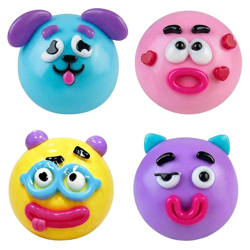 Smushers Squishy Curiosidades Divertidas Cara de Perro Intercambio Squishy Juguete Blando Moldeable Lindo Rebote Lento Juguete para Apretar, Regalo Sensorial Relajante