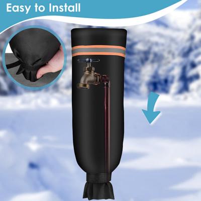 Winter Outdoor Wasserhahn Abdeckung Wasserdicht Oxford Tuch Reflektierende Garten Rasen Schlauch Lätzchen Hydranten Rohr Wasserhahn Frostschutz Schwarz Isolierung Abdeckung