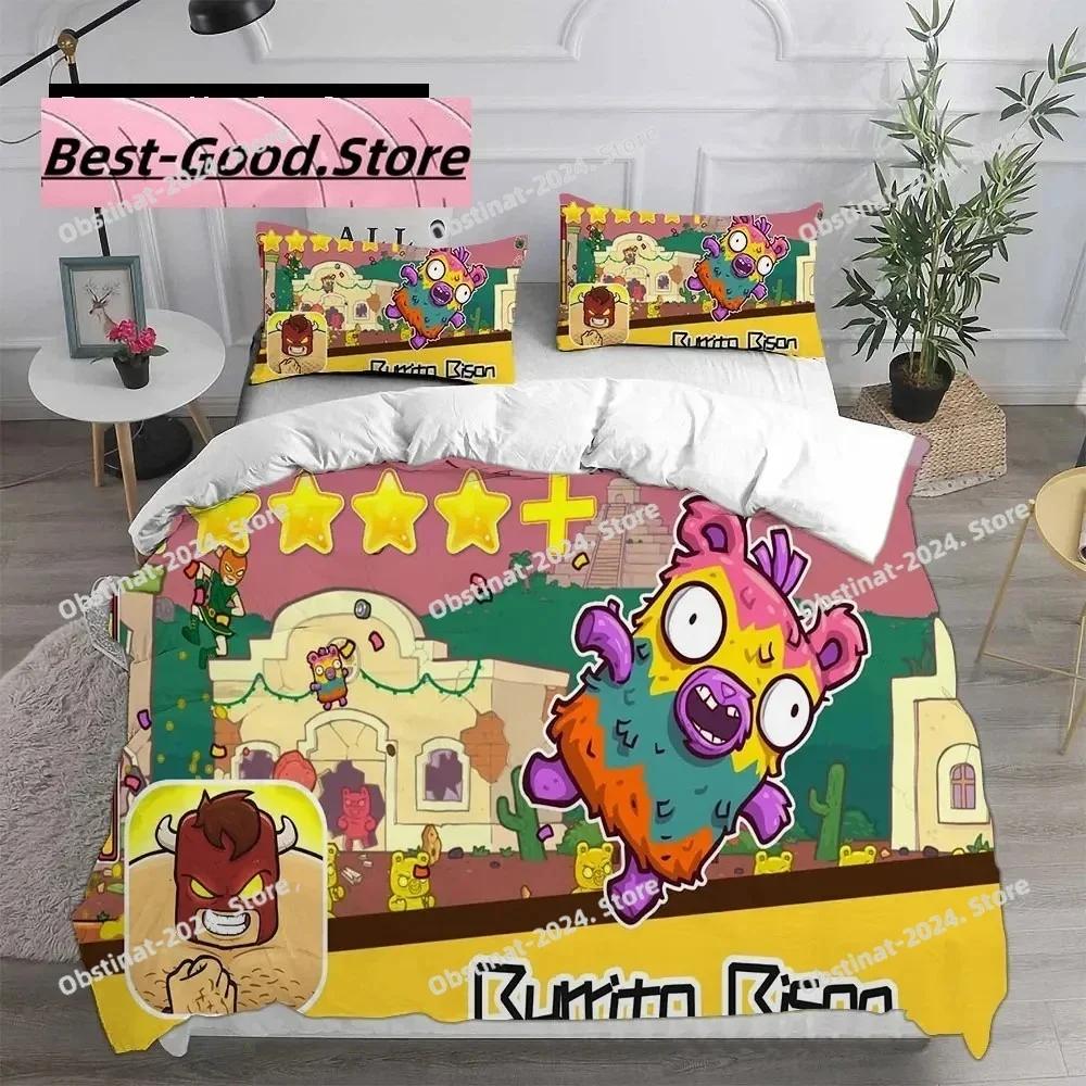 Game Burrito Bison Bedding Sets Quilt Bed Cover Comforter Duvet Cover Pillow Case 3 Pieces Sets Kids Adult Bedroom Decoration