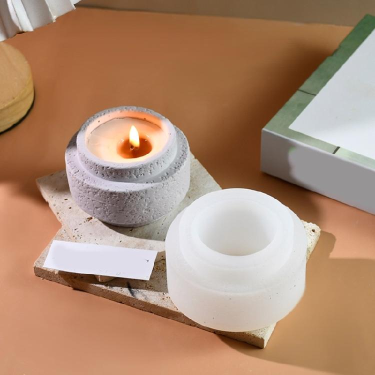 Modern Decorative Moulds Concrete Cylinder Silicone Molds Silicone Candle Cup Mold for Home Making Unique Candle Cups