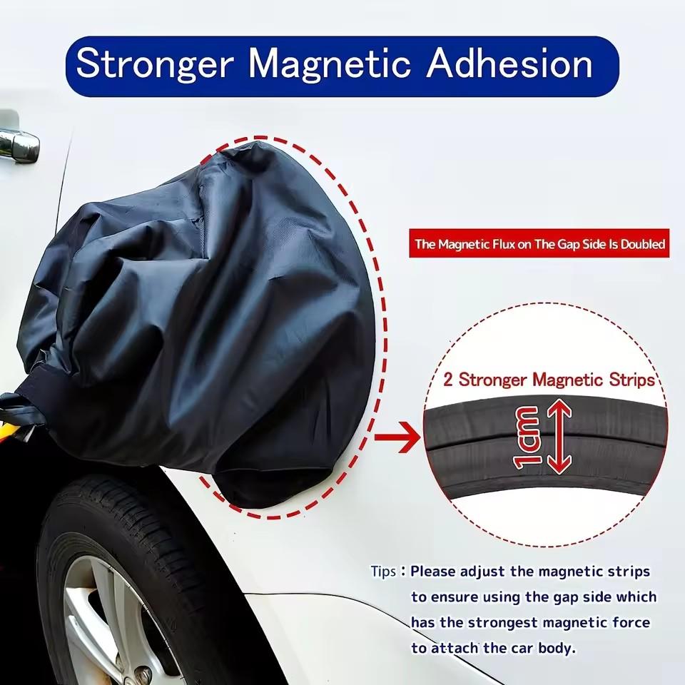 Magnetic EV Charger Port Cover - Durable, Weatherproof, UV & Snow Resistant, Heat Insulating for Electric Vehicles