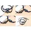 Adjustable Cord Bracelets Friendship Jewelry Handmade Braided Rope Handchain Unique Cat Head Pendant Wristband Bracelets