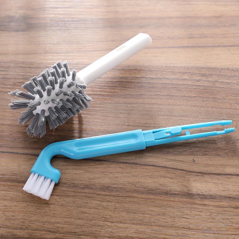 Head Drain Dual Brush With Pp Handle And Nylon Bristles For Home Use Durable