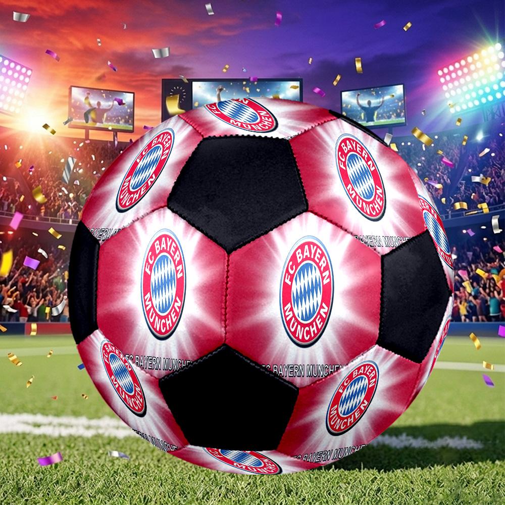 1 pz Pallone da Calcio Bayern Monaco Stemma Taglia Standard 5, Pallone da Calcio Resistente per Allenamento a Scuola Parco & Intrattenimento Quotidiano zq7148