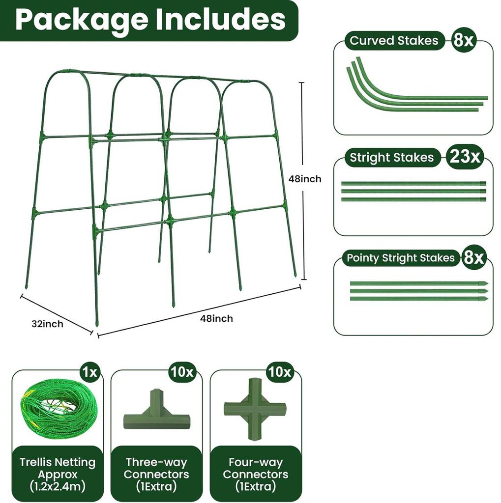 Plastic-Coated Steel Arch Pipe: U-Shaped Greenhouse Climbing Support for Cucumber and Tomato Plants