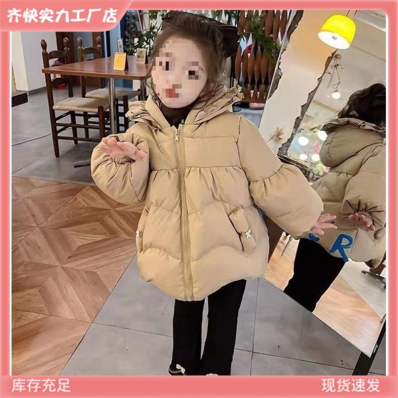 Girls' winter padded clothes, new little girls' winter padded jackets, girls' baby thickened jackets, children's trends