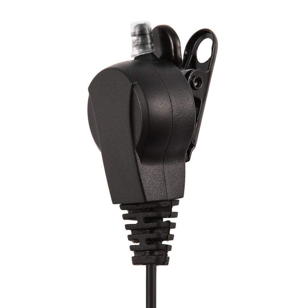 2 Pin   Acoustic Tube Earphone, Tube Earphone with 360 degrees  Rotating Clips and PTT Microphone, Red Light for Two Way Radio Wakie Talkie