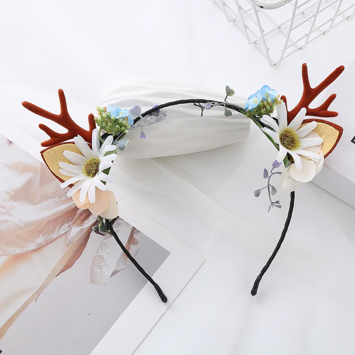 

Детский розовый ободок с оленьими рогами - DIY аксессуар для волос для рождественских выступлений