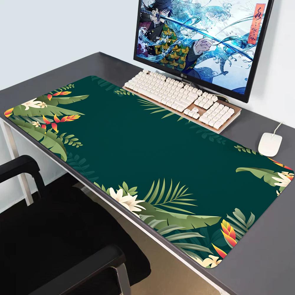 HYBXAXC Green Mouse Pad Large Eye Protection Green Plant Scenery Healing Game Keyboard Pads Study Field Office Wrist Desk Mat