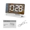 Digital Alarm Clock, Multifunctional LED Desk Clock with Dual Alarms, DST,   Brightness, USBCelsiusType C Charging Ports, Weekday Weekend Mod