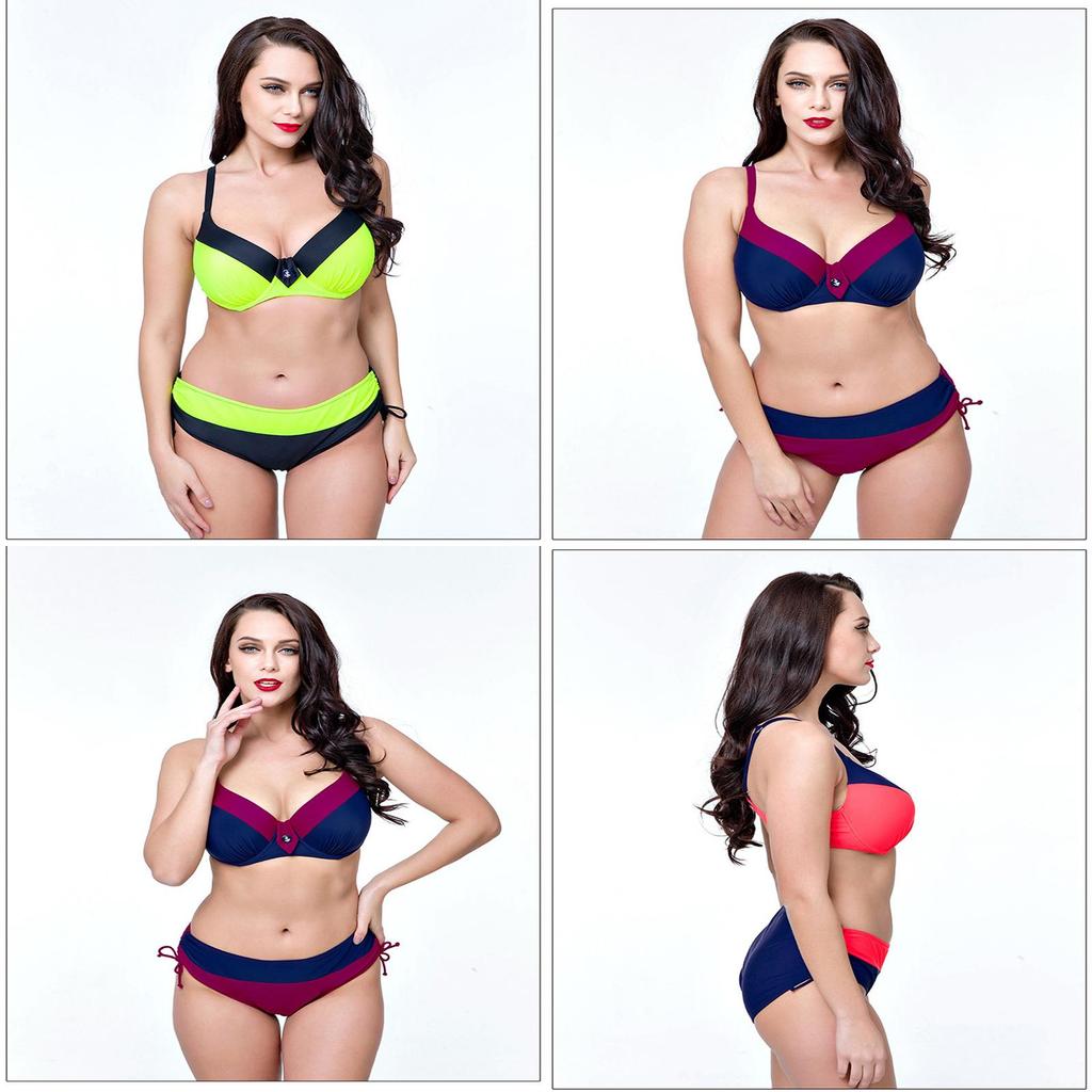 Premium Quality Fashion Women Sexy Bikini Solid Color Two Piece Split Swimsuit For Beach Fun