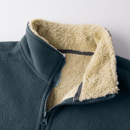 Men Winter Casual Sleeveless Jacket Stand Collar Warm Fleece Lining Waistcoat Pockets Zipper Placket Vest Coat