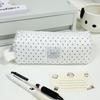 Waterproof Polka Dot Large Capacity Stationery Storage Bag Portable Zipper Pouch for Students Stationery Organization