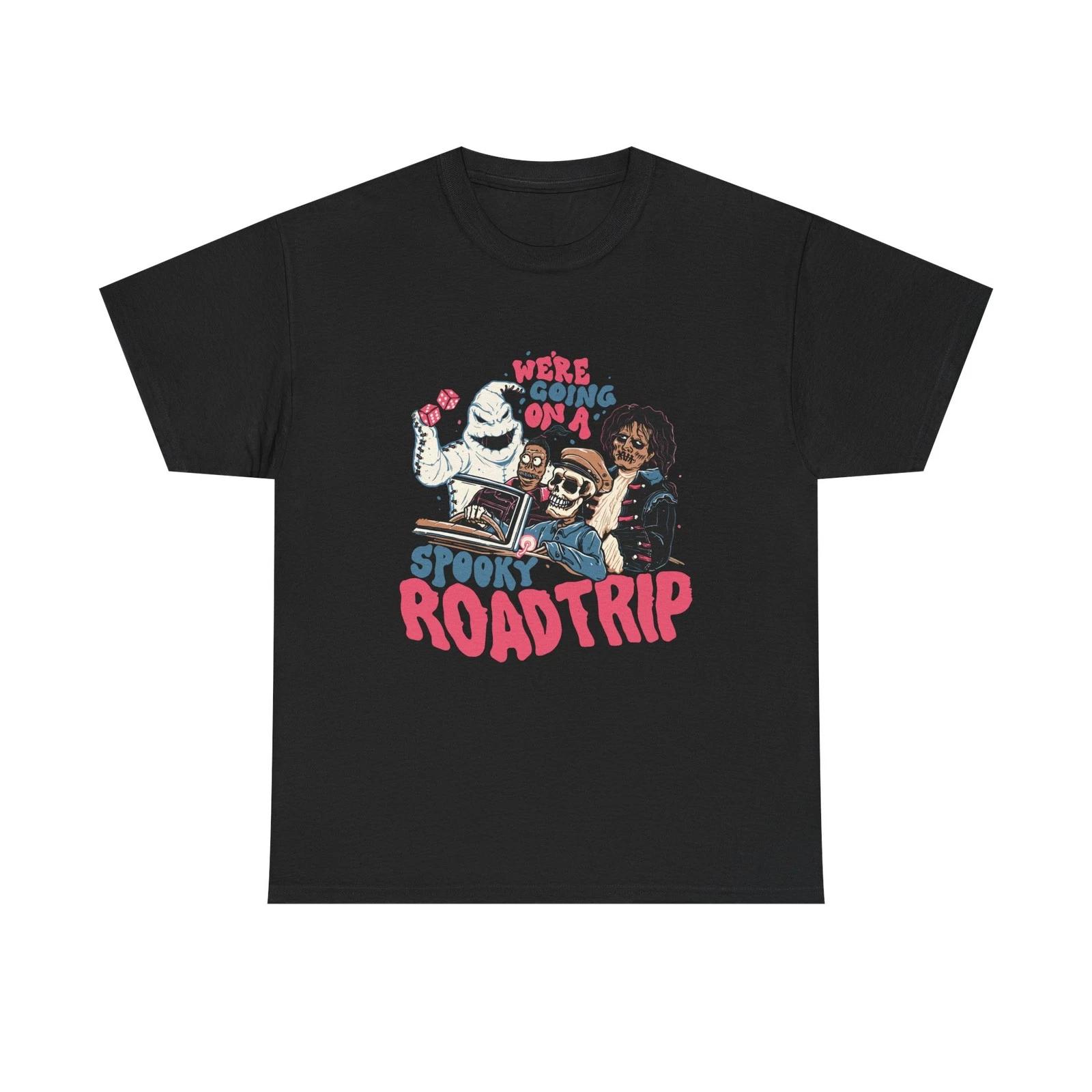 Spooky Roadtrip Tee | Retro Halloween Monster Car Crew 3XL