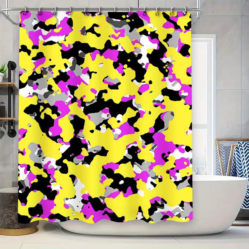

Vintage Style Shower Curtain Waterproof Bath Decor With Floral Print For Home Bathroom Accessories Modern Design In Beige Color W60H190(CM)-1 Pcs