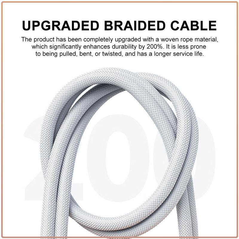 Original Apple 1M USB‑C to USB‑C Braided Charging Cable Stable Power Delivery Durable Type‑C Cord Fast Charging Wire For Mobile Phone