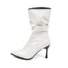 Summer pointed stiletto high heel stack fashion boots women's medium tube temperament sleeve women's boots
