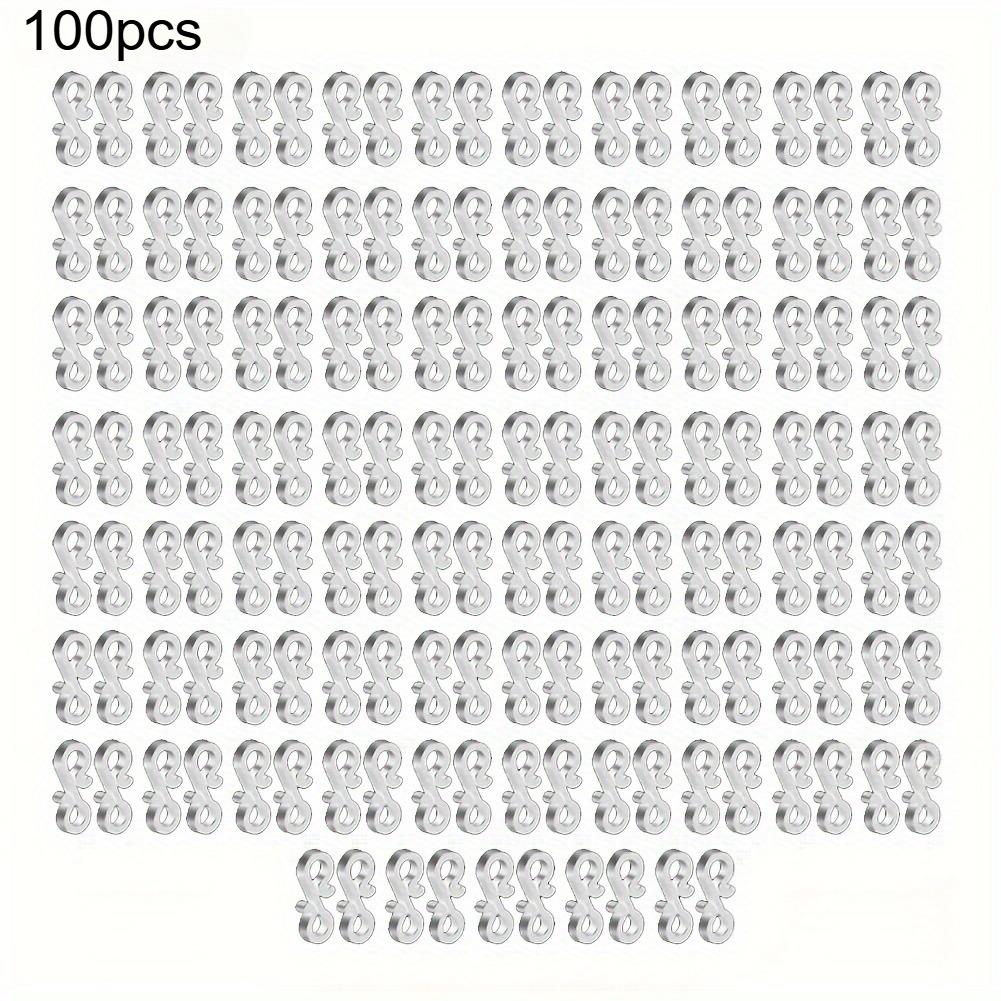 

100 шт. S-образных пластиковых клипс для гирлянд, Подходят для рождественских украшений, Лучший выбор для праздников, Клипсы для рождественских огней