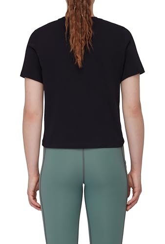 Mammut Massone Cropped Women's Patch T-Shirt, Black, 1017-05180